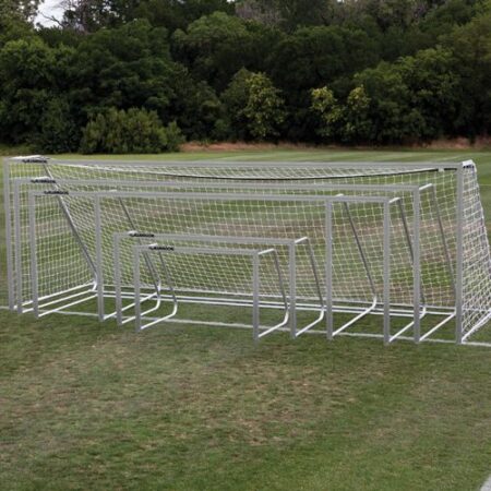 Alumagoal Natural Aluminum Club Soccer Goals (2-Pack)