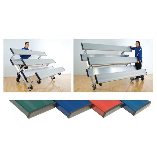2 Row 8' Tip n' Roll Bleachers (colored)