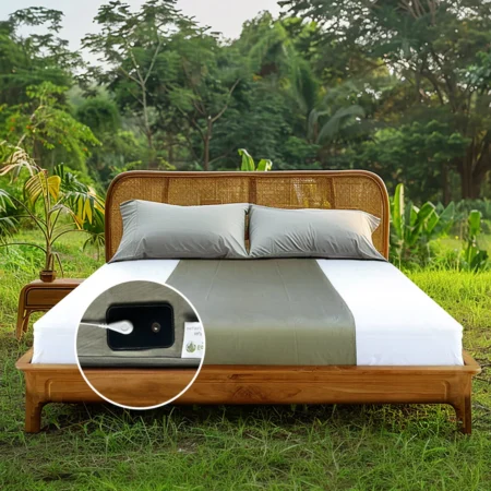 Earthy-Green-Grounding-Flat-Half-Sheets-Earthing-Harmony-Wooden-Bed-Nature