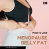 a woman measuring her belly fat