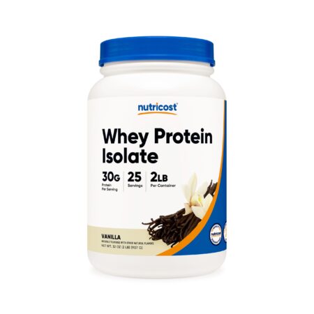 Whey Protein Isolate Powder Vanilla (2 LB)
