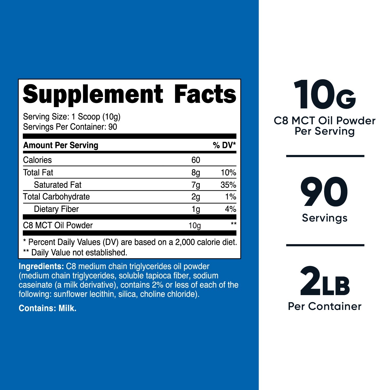 C8 MCT Oil Powder (2 LB) - Image 2