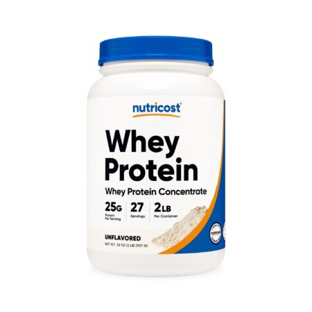 Whey Protein Concentrate Powder Unflavored (2 LB)