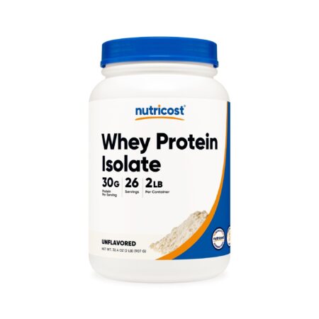 Whey Protein Isolate Powder Unflavored (2 LB)