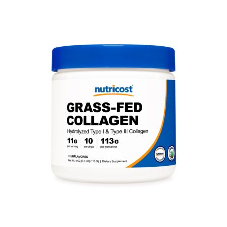 Grass-Fed Bovine Collagen Hydrolysate Powder Unflavored (4 oz)