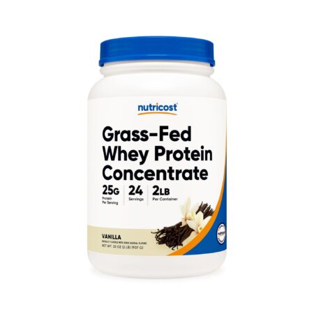 Grass-Fed Whey Protein Concentrate Powder Vanilla (2 LB)
