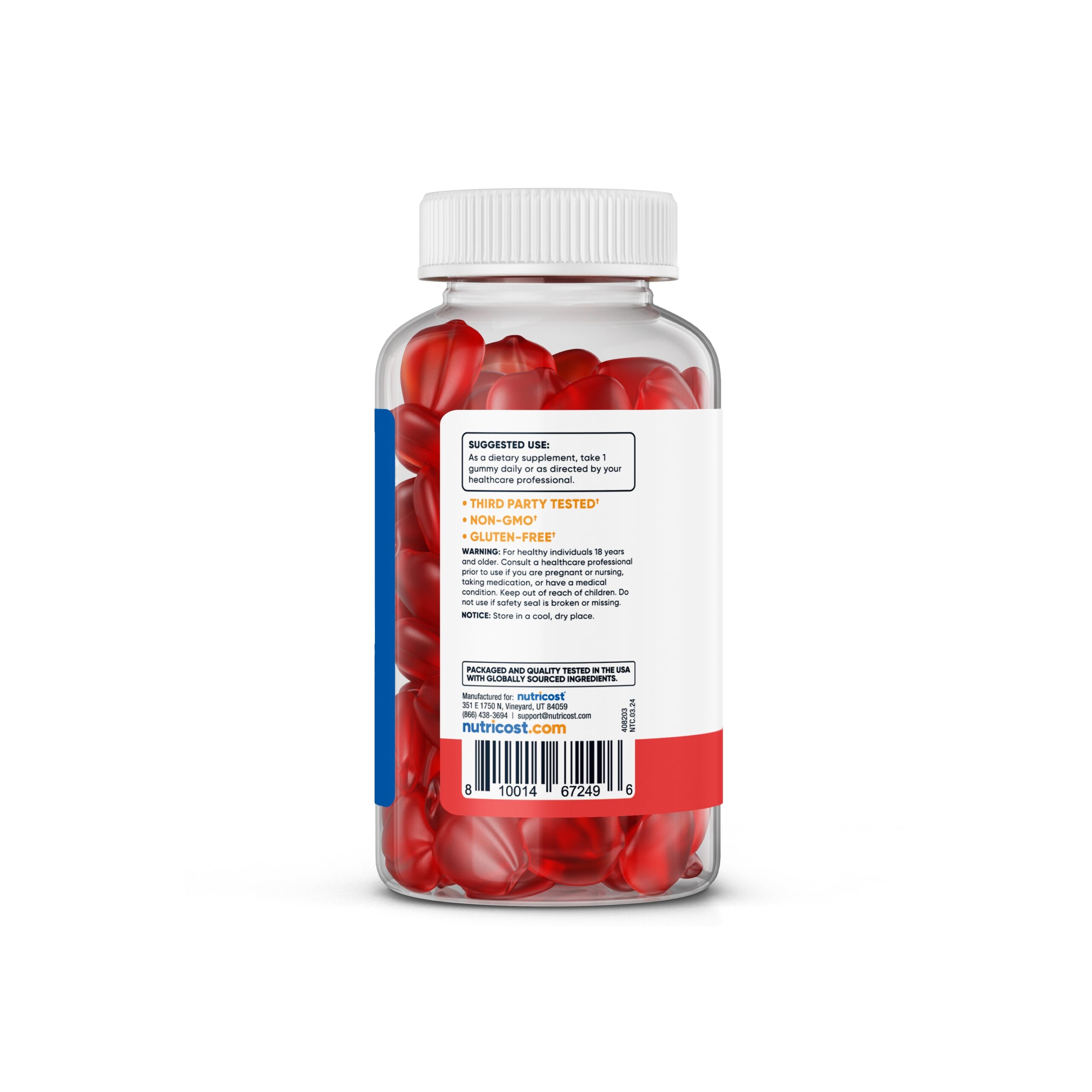 Nutricost Apple Cider Vinegar Gummies - 120 Apple Flavored Gummies - Image 2