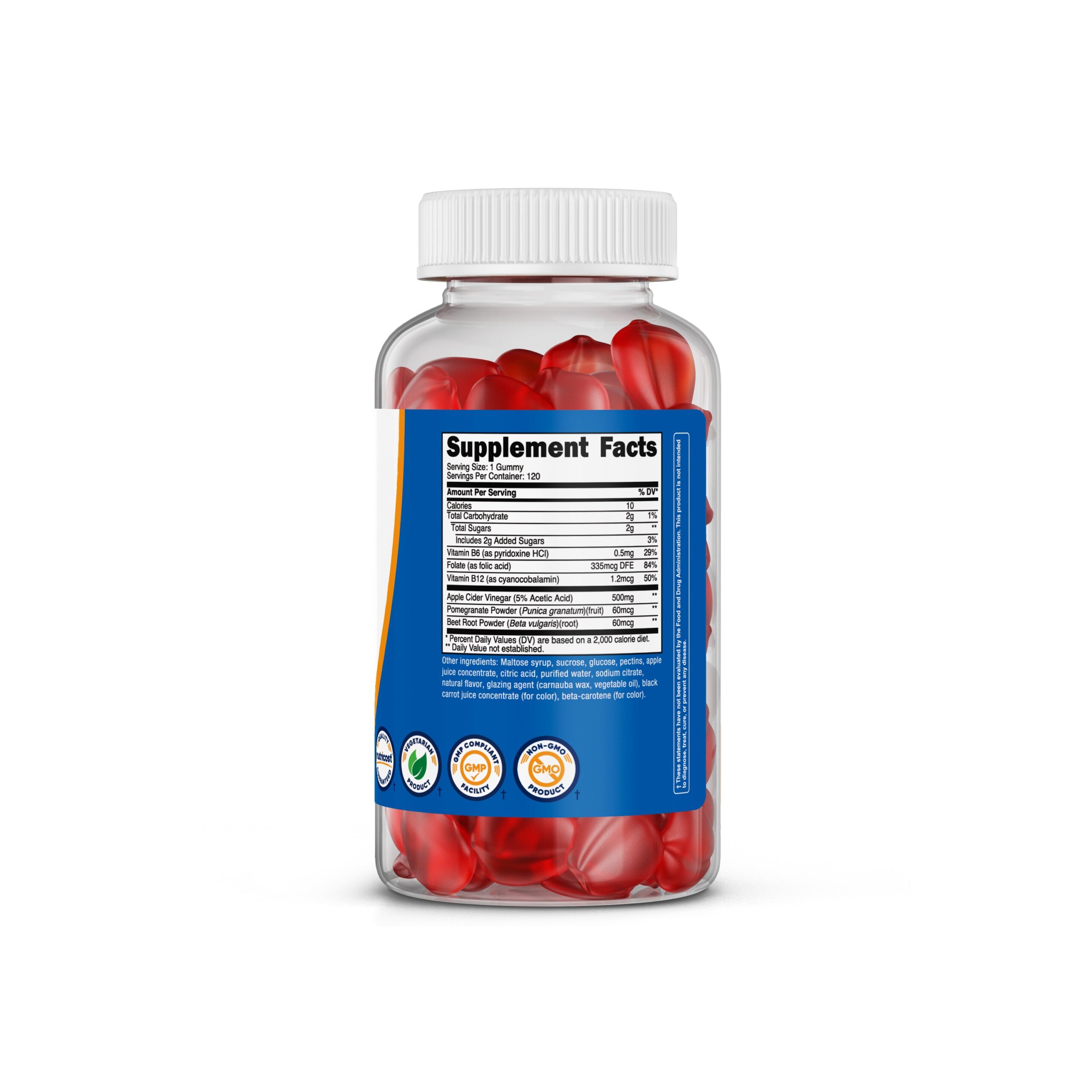 Nutricost Apple Cider Vinegar Gummies - 120 Apple Flavored Gummies - Image 3