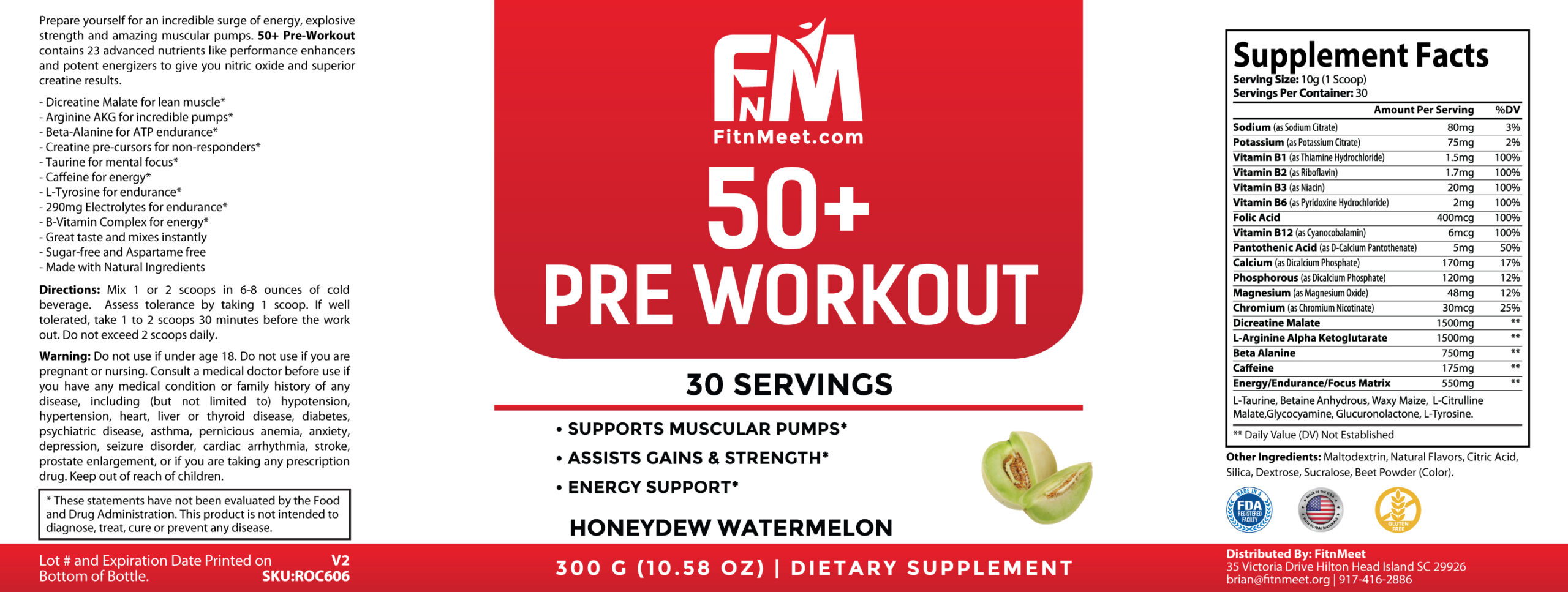 50+ Pre-Workout (Watermelon) - Image 2