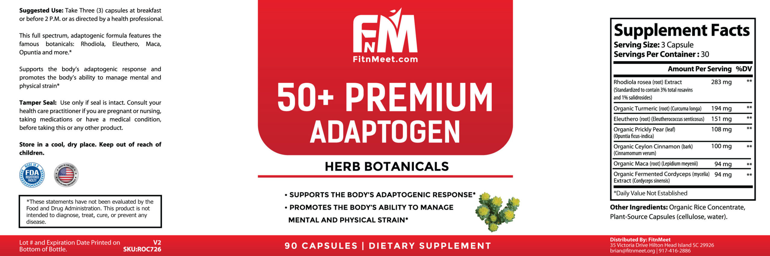 Fitnmeet Premium Adaptogen Supplements, Herb Botanicals - Image 2