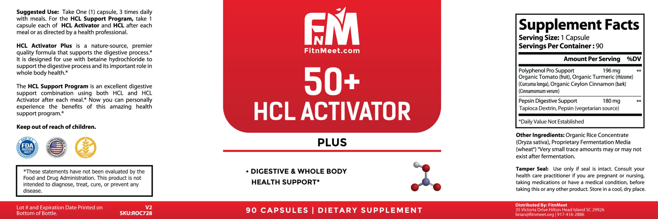 50+ Digestive Support HCL Activator Plus - Image 2