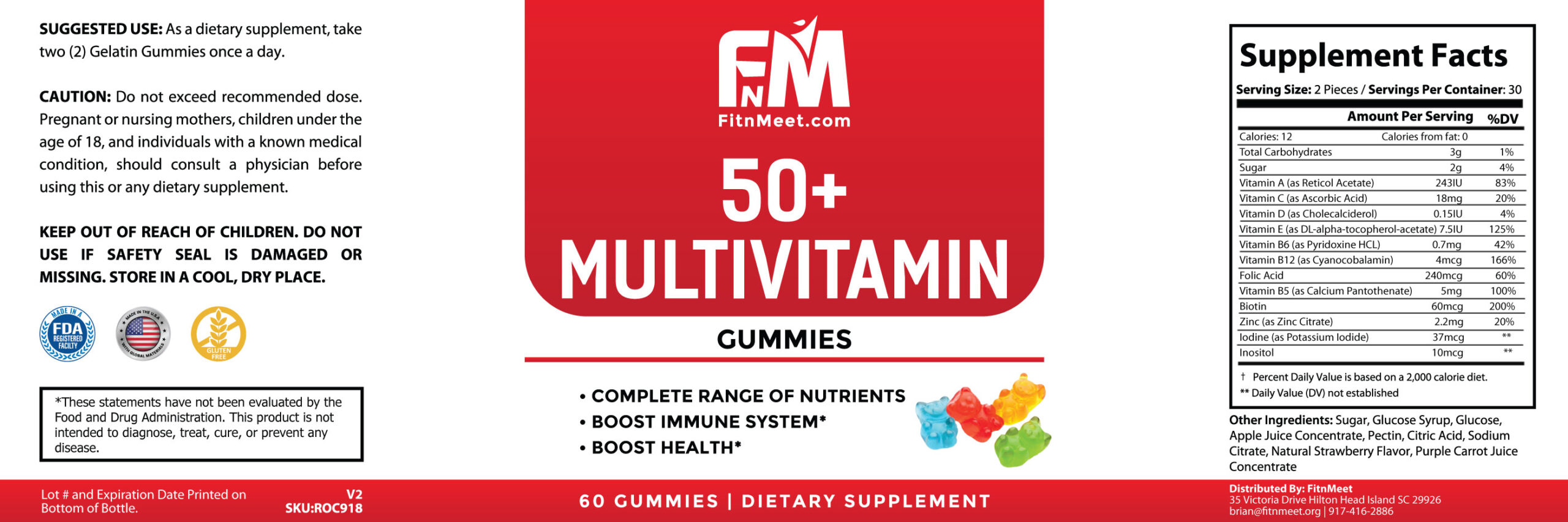 FitnMeet Multivitamin Gummies for Adults - Image 2