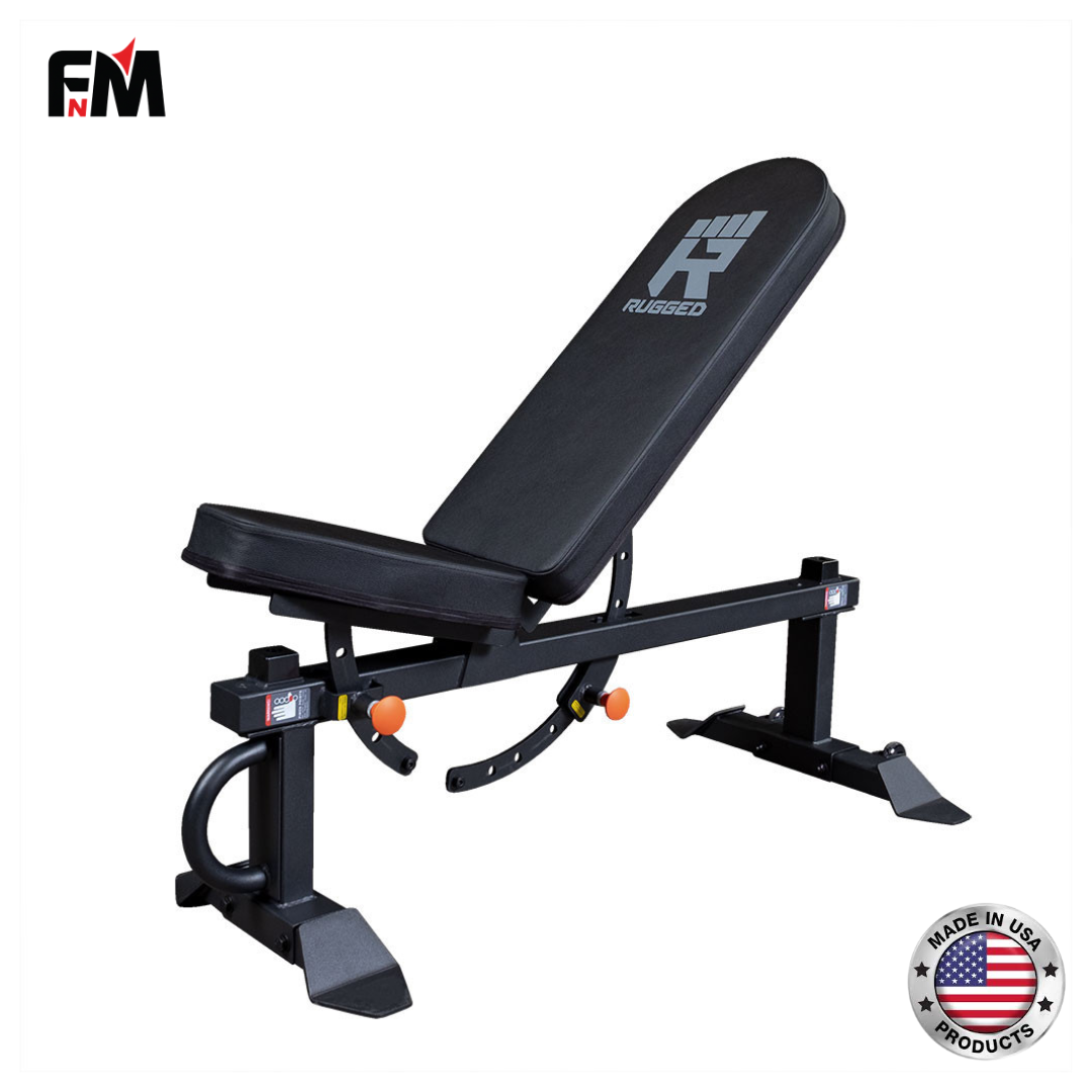 FitnMeet Flat/Incline Adjustable Bench with 5–50 lb Dumbbell Set for Home Gym - Image 3