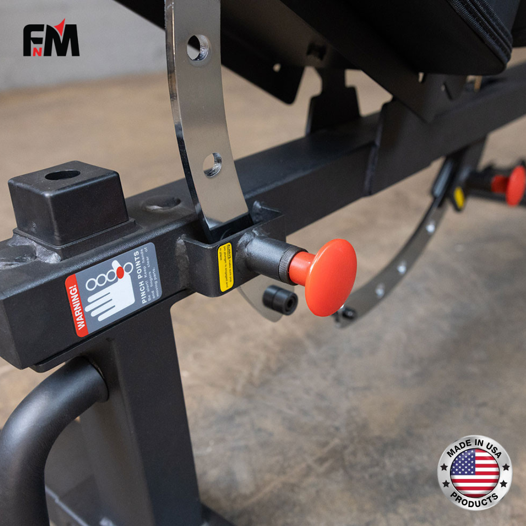FitnMeet Pro Clubline SFI20 Flat/Incline Bench – Heavy-Duty Gym Bench, 1,000 lb Capacity - Image 3
