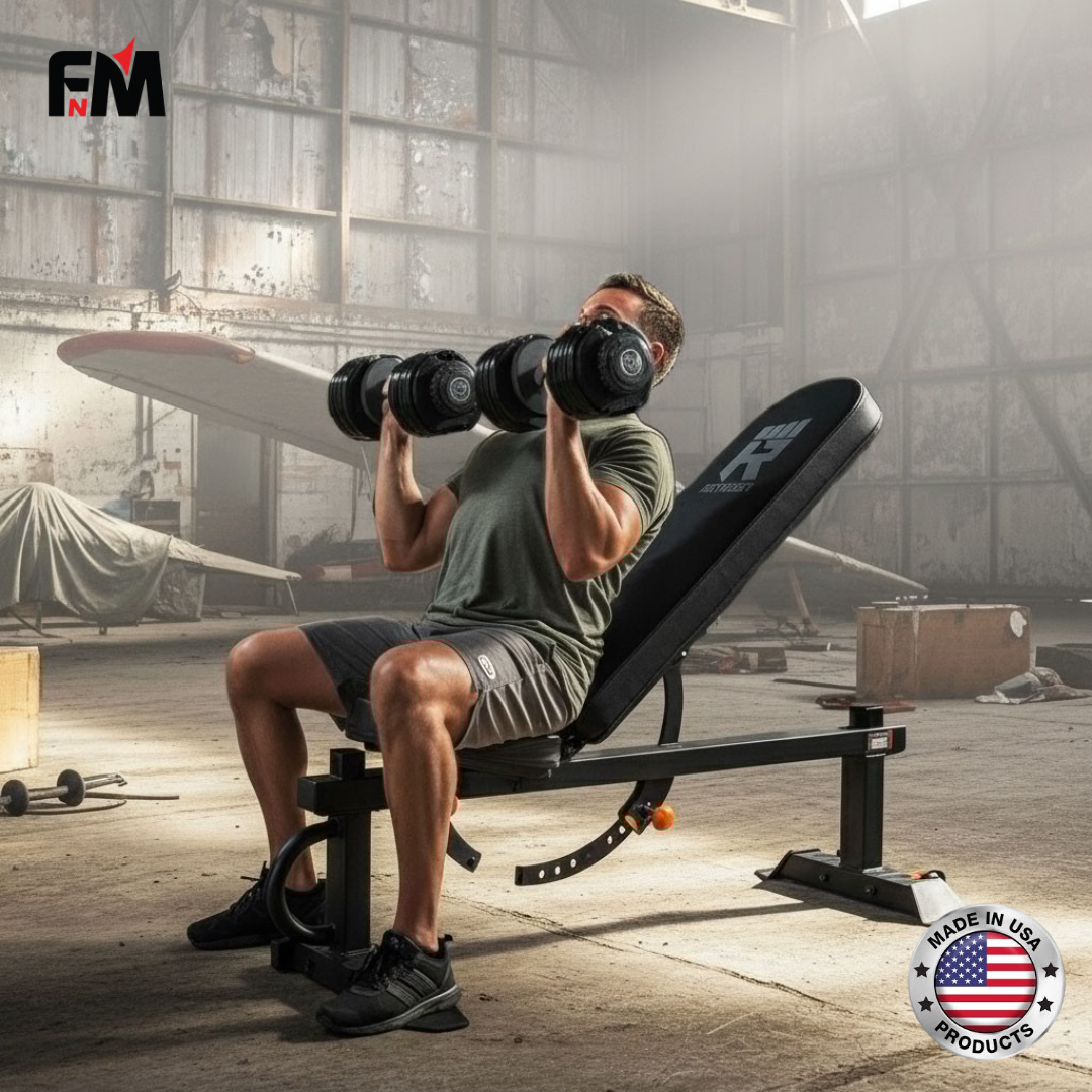 FitnMeet Rugged Flat/Incline Bench – Heavy-Duty Gym Bench, 1,500 lb Capacity - Image 3