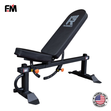 FitnMeet Rugged Flat/Incline Bench – Heavy-Duty Gym Bench, 1,500 lb Capacity