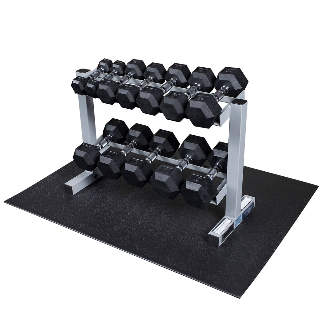 FitnMeet 5–30 lb. Rubber Coated Dumbbell Set with Powerline Storage Rack – Adjustable Dumbbells for Home Gym, Free Shipping & 10-Year Warranty