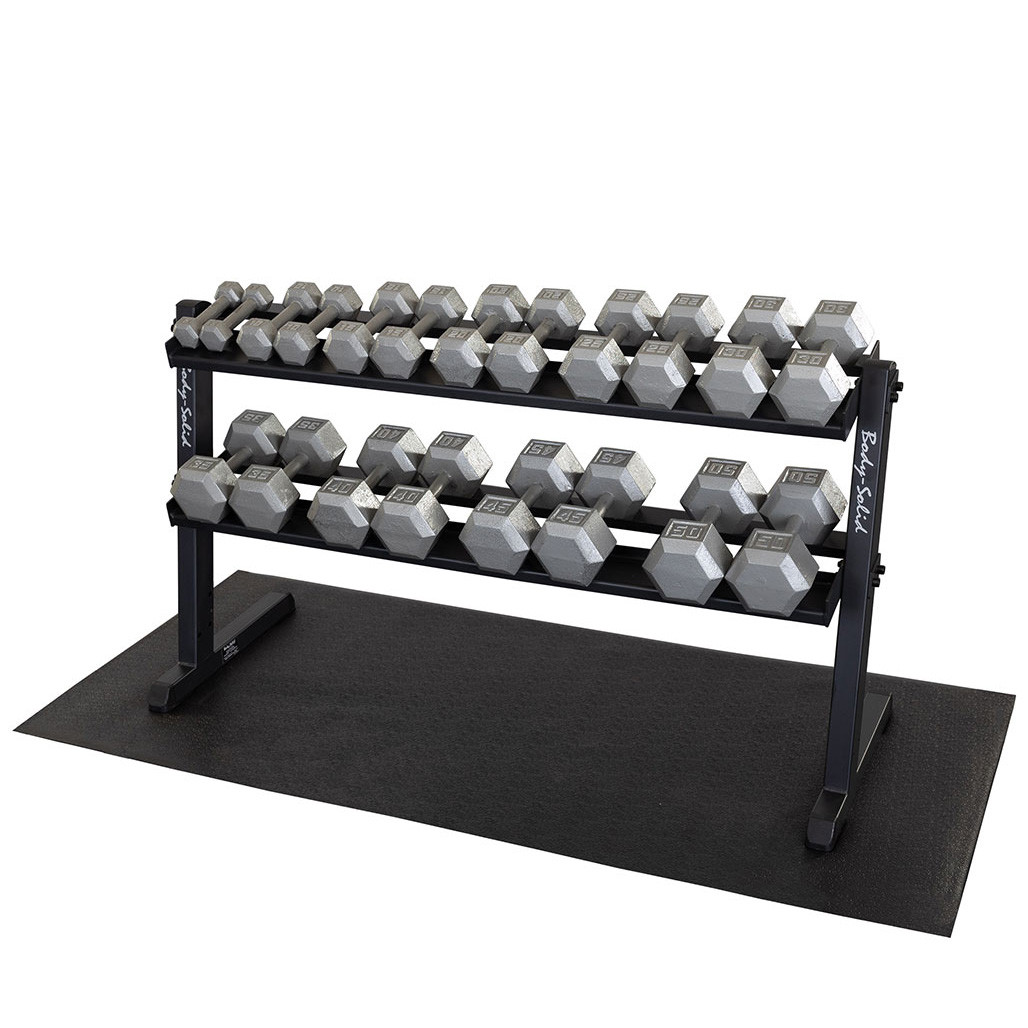 FitnMeet 5–50 lb. Hex Dumbbell Set with Body-Solid Heavy Duty Storage Rack – Adjustable Dumbbells, Dumbbell Set with Rack, Home Gym Dumbbells