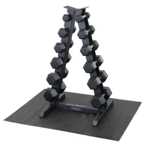 5-30 lb Rubber Dumbbell Package With Rack