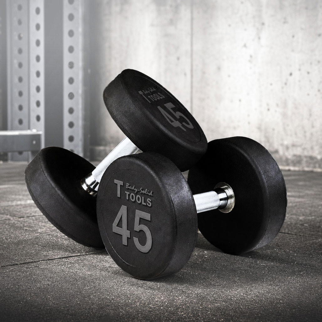 Body-Solid Round Rubber Dumbbells