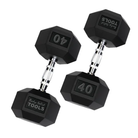 Body-Solid Rubber Hex Dumbbells Premium Strength Gear