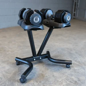 Rugged Adjustable Dumbbells With Stand