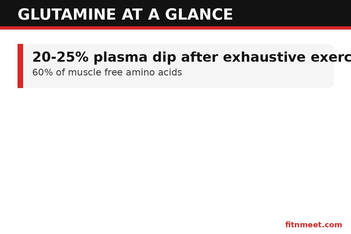 L glutamine benefits statistics: 60 percent of muscle amino acids, dosage ranges and research findings