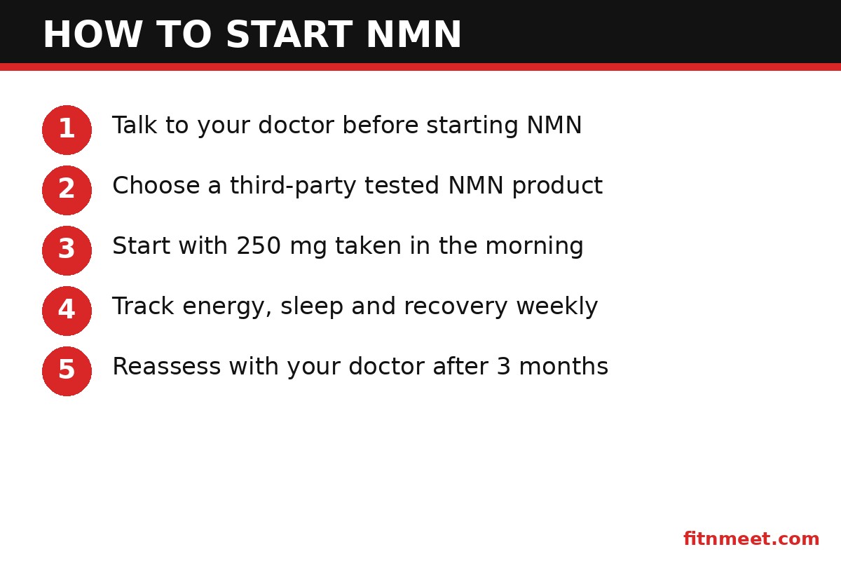 How to take NMN: step-by-step dosage and usage checklist