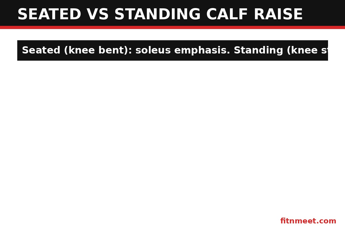 The seated machine vs standing calf raise: soleus vs gastrocnemius targeting comparison