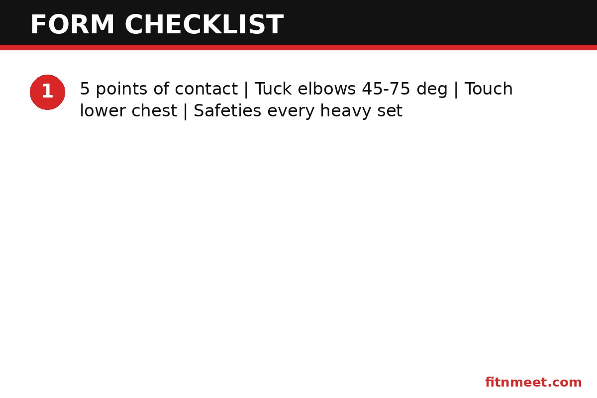 Weight set bench setup checklist: do this not that form guide