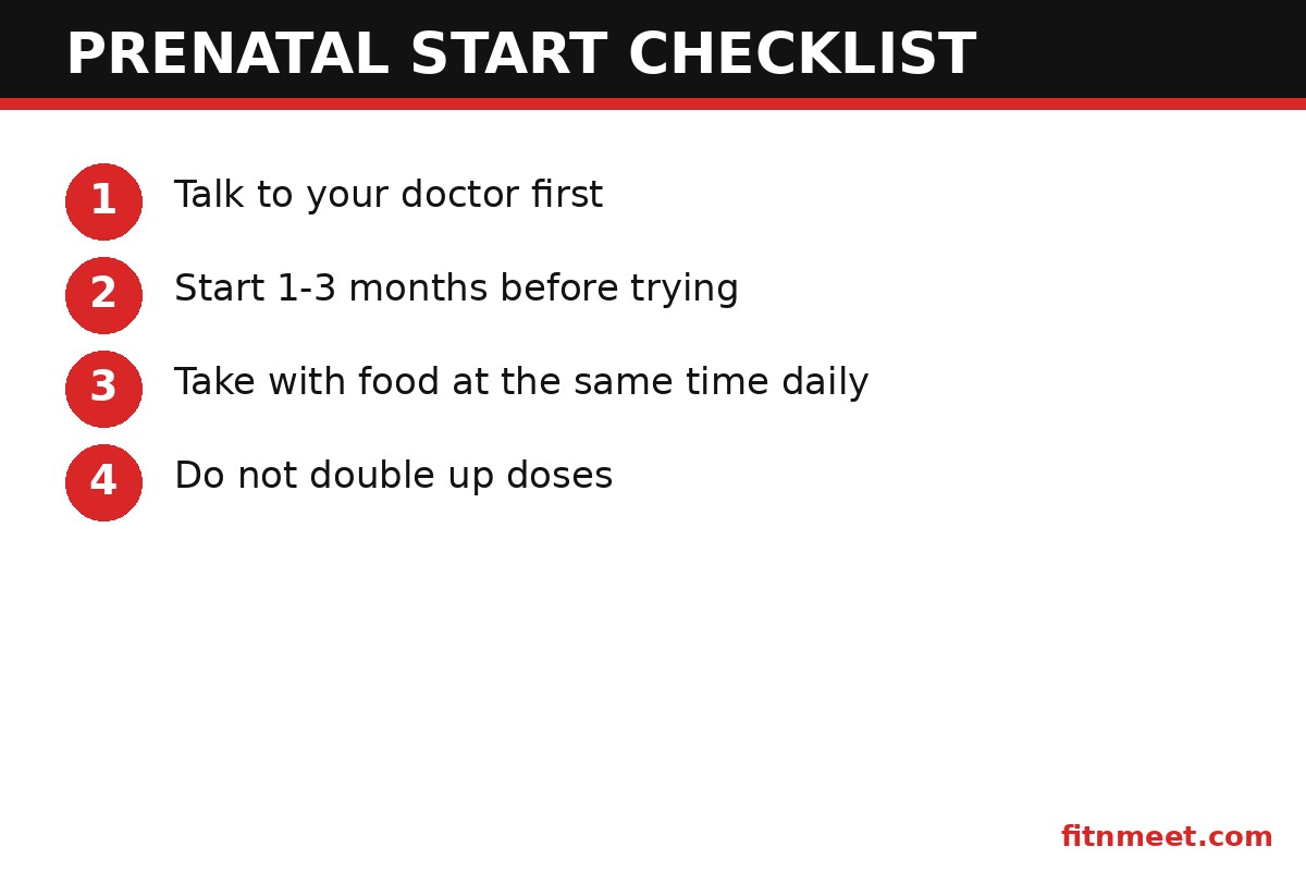 When to start taking prenatals step by step checklist for beginners