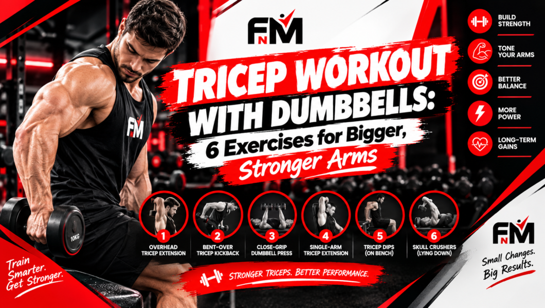 tricep workout with dumbbells