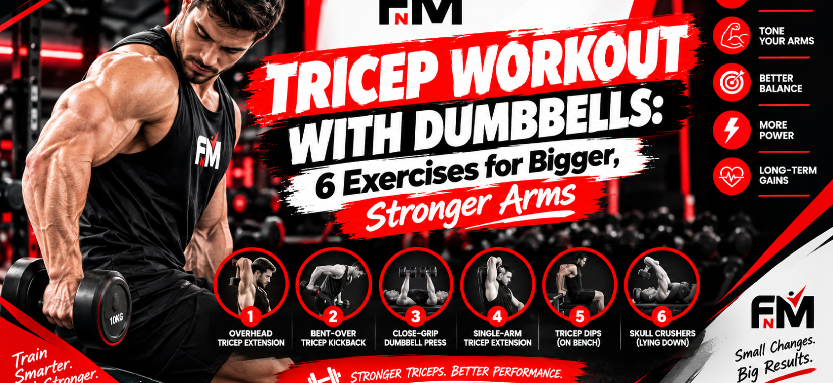 tricep workout with dumbbells